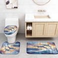 thumbnail image 3 of YourPrint Sunlight Jumping Dolphin 4 Piece Bathroom Set with Mats Orange Polyester, 3 of 5