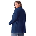 thumbnail image 7 of Cueply Women's Plus Size Open Front Cardigan Long Sleeve Ribbed Knit Lightweight Sweater Casual Outerwear with Pockets 1X-4X, 7 of 7