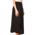 thumbnail image 4 of Sakkas Maran Women's Boho Embroidery Skirt with Lace Elastic Waist and Pockets - Black - Plus Size, 4 of 5