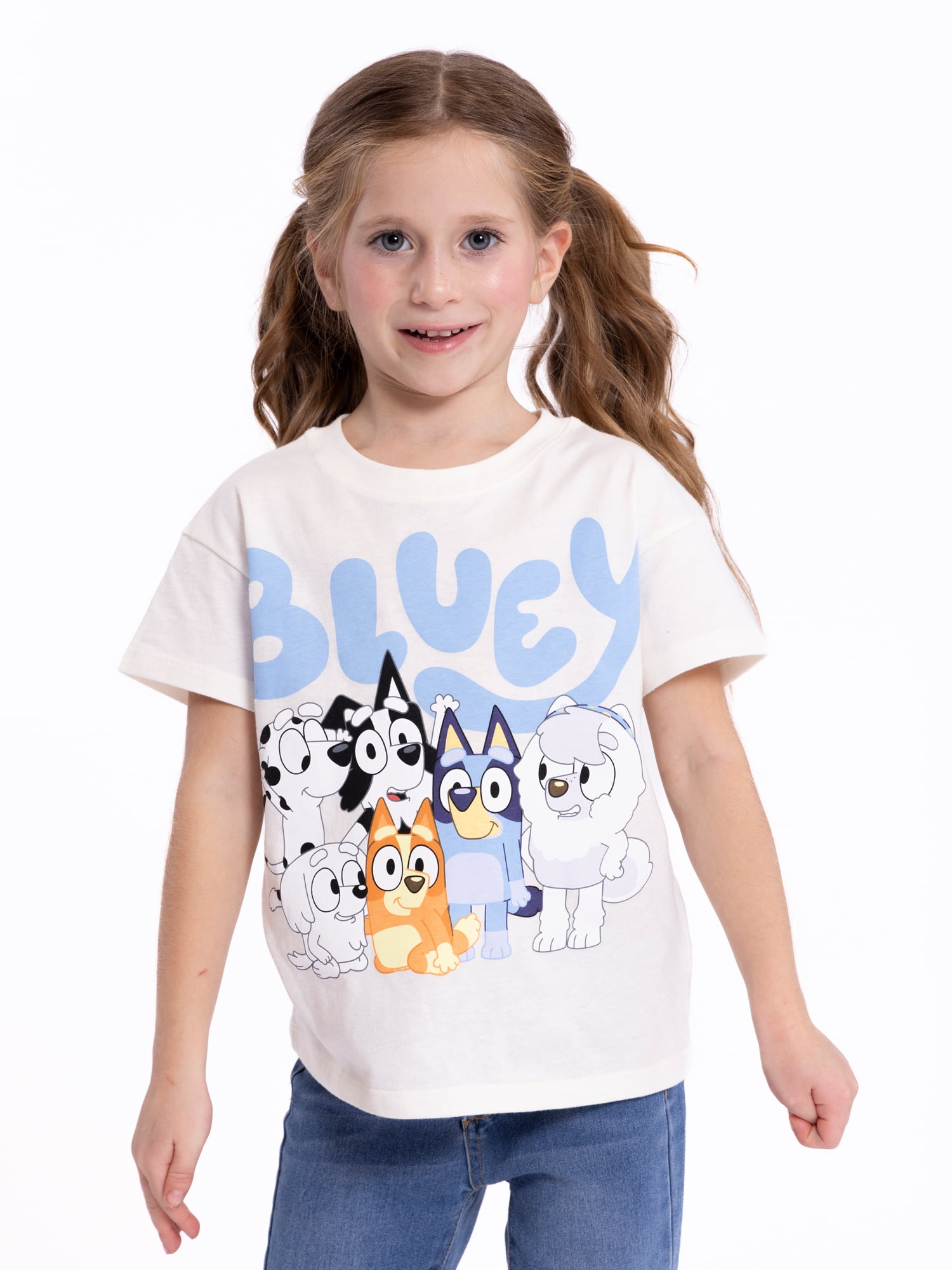 Bluey Toddler Graphic Crewneck Tee with Short Sleeves, Sizes 12M-5T