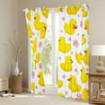 thumbnail image 3 of jejeloiu Cute Farm Duck Black Out Curtains,Country Flower Floral Curtains Pack of 2 (42x63 Each),Pink Yellow Bedroom Curtains For Boys Teens,Ultra Soft Home Decor, 3 of 6