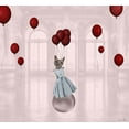 thumbnail image 2 of Nocito, Daniela 16x15 White Modern Wood Framed Museum Art Print Titled - Ball with Balloons, 2 of 4