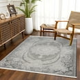 thumbnail image 2 of Grey Oriental Area Rugs for Living Room Washable Rugs Boho Moroccan Area Rug Soft Neutral Geometric Bohemian Carpet Distressed Indoor Rug for Bedroom Dining Room Office Foldable Nonslip Rug, 2 of 9