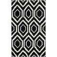 thumbnail image 2 of SAFAVIEH Chatham Graham Geometric Wool Area Rug, Black/Ivory, 3' x 5', 2 of 7