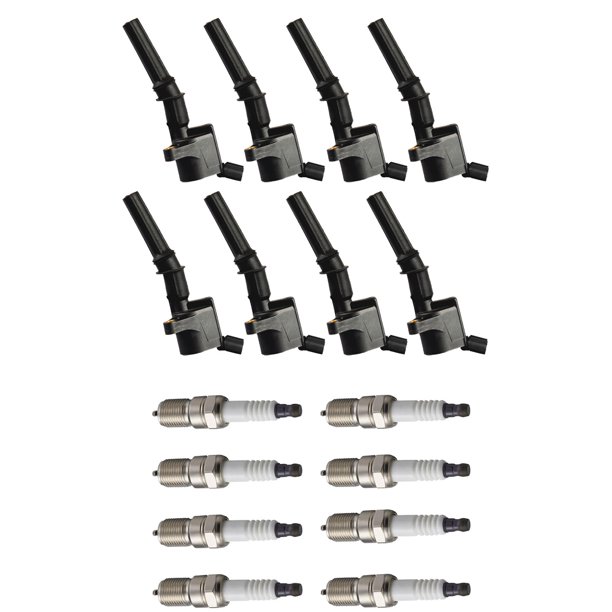 Set of 8 ISA Brand Ignition Coils and ISA Brand Spark Plugs Compatible