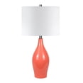 thumbnail image 1 of Henn&Hart 14" Coral Porcelain/Fabric Table Lamp, 1 of 9
