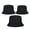 3pack/Black/Black/Bl, variant on 3 Pack Unisex Bucket Hats for Summer Sun Hat for Travel, Beach, Outdoor Activities for Men & Women