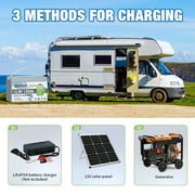 2PACK 12V 135Ah LiFePO4 Lithium Battery Bluetooth,TCBWORTH for RV,Solar,Marine,Caravans,Trolling Motor,Camping,15000+Deep Cycles,Smart 100A BMS,Group 31 Battery,1728WH
