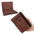 thumbnail image 2 of Dusknt Passport Holder Travel Wallet with Rfid Blocking Brown, Business Card Holder, 2 of 9