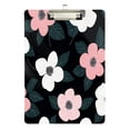 thumbnail image 2 of Wobogo Illustration Of Pink and White Flowers Acrylic A4 Clipboards Gold Clip Stardard Size 9×12.5in Office Decorative for Students Workers, 2 of 10