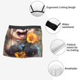 thumbnail image 3 of Yiaed Elegant Cute Panda Sunflower Print Men's Soft Cotton Boxer Shorts Breathable Boxers Underwear Moisture-Wicking Underwear Stretch Boxer Briefs for Man-X-Large, 3 of 5