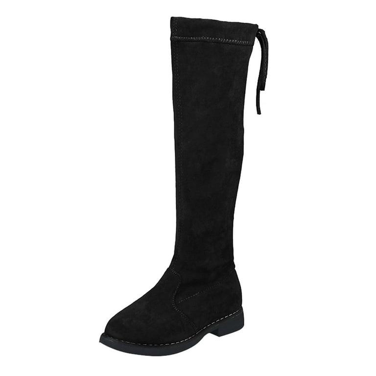 Girls black shop furry boots