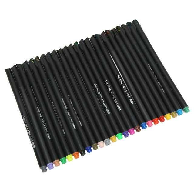 Fineliner Color Pen 0.4mm, Ergonomic 24 Colors 24 Fineliner Color Pens Set Colorful For Sketch For Painting