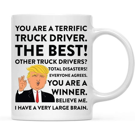 Andaz Press President Donald Trump Terrific Truck Driver Ceramic Coffee Mug