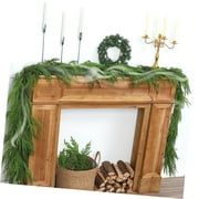 SKYSONIC 9Ft Fragrant Christmas Norfolk Pine Garland Touch Winter Fir Scent Artificial Pine Greenery Garlands Deluxe Norfolk Garland for Holiday Indoo