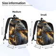 thumbnail image 2 of Balery Golden White Fire Dragon Mochila Clásica Impresa Básica para Viaje, Mochila Escolar Resistente al Agua, Mochila de Lona con Correas Ajustables-Medium, 2 of 5