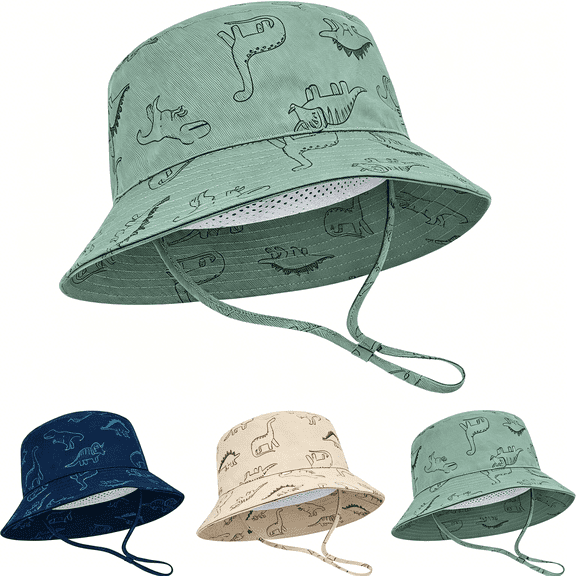 TELOLY Baby Sun Hat - Upf50 Wide Brim Bucket Hats for Infant Newborn, Outdoor Sun Protection Beach Hat for Toddler Boys Girls