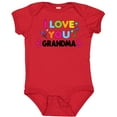 thumbnail image 3 of Inktastic I Love You Grandma with Flowers Girls Baby Bodysuit, 3 of 5