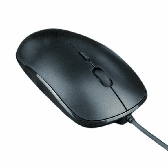 Mouse Wired Silent Laptop Optical Gaming Wired Mouse for Laptop or Desktop, USB Computer Mouse Wired with Optical Sensor and Adjustable DPI - Comfortable Wired Mouse for PC Windows Chromebook Mac Laptop - Solid Black