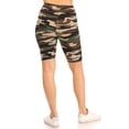 thumbnail image 3 of Women's Solid Printed High-Waist Biker Shorts - Stretchy, Comfortable Activewear, 3 of 5