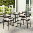 thumbnail image 4 of Costway 5-Piece Counter Bar Set Patio Rattan Counter Set with Tabletop, 4 of 10