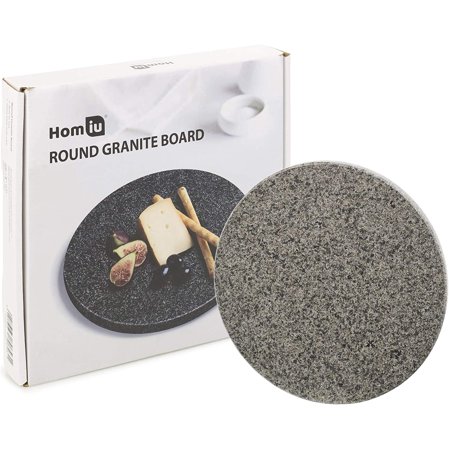 

Homiu Granite Chopping Board Round Approximately 26 x 26 x 2.5 Centimetres Easy Clean Hard-Wearing Speckle Finish Chop and Dishwasher Safe