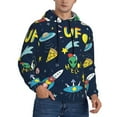 thumbnail image 2 of Haiem Funny Spaceships Patterned Men's Hoodie with Kangaroo Pocket - Ideal Pullover Sweatshirt for Daily Wear, Travel, and Home-Medium, 2 of 7