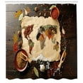 thumbnail image 3 of Ambesonne Spice Shower Curtain, Map with Various Ingredients, 69"Wx84"L, Multicolor, 3 of 3