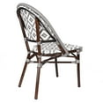 thumbnail image 3 of de La Paix Aluminum Bamboo Stackable Side Chair, 3 of 8