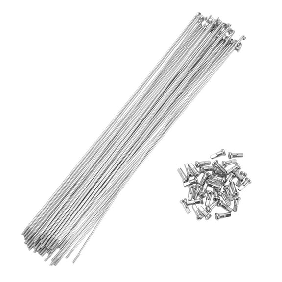 Unique Bargains Bike Bicycle Spokes 14G 265MM Mountain Bike Spokes carbon steel Silver 36Pcs