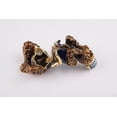 thumbnail image 7 of Keren Kopal  Brown Monkey Iwazaru Speak No Evil Enamel Painted Trinket Box with Austrian Crystals, 7 of 7