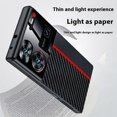 thumbnail image 4 of For ZTE nubia Z60 Ultra Case Leather + PC Hard Phone Cover Carbon Fiber Texture - Black Yellow, 4 of 4