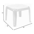 thumbnail image 3 of Sunray Square Resin Patio Side Table in White (Set of 2), 3 of 9