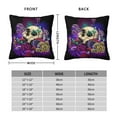 thumbnail image 2 of Yiaed Mushrooms and Skull Print Pillow Covers Super Soft Decorative Square Throw Pillow Covers Case Cushion Covers for Sofa Couch Bedroom Car Decor（No pillow core）-22"x22", 2 of 7