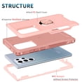 thumbnail image 2 of Case for Samsung Galaxy S23 Ultra 6.8" (2023) with 360° Rotating Finger Ring Holder Kickstand Magnetic Shockproof Stand Cover 3-Layer Military Drop Heavy Duty Protection Rugged Case, Rosegold, 2 of 8