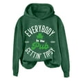 thumbnail image 1 of WZXFASHION In The Pub Letter Print St. Pa’S Day Personality Hooded Sweatshirt Clearance lightweight pullover sweater, 1 of 4