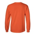 thumbnail image 2 of Adult Jack-O-Lantern Halloween Pumpkin Face Long Sleeve T-Shirt in Orange, 2 of 3