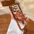 thumbnail image 4 of Funda magnética LXK para iPhone 17 Pro Max con soporte, color naranja, 4 of 6