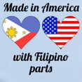 thumbnail image 2 of CafePress - Made In America With Filipino Parts Body Suit - Baby Light Bodysuit, Size Newborn - 24 Months, 2 of 4