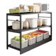thumbnail image 1 of FBXGT Mesa Consola, Estantes para Cocina Mueble para Cocina, Mesa para Cocina, Estantes de 3 Niveles Multiusos Alacena De Almacenamiento Estanteria para Sal&oacute;n, Dormitorio,100 * 35 * 80CM,Ne, 1 of 8