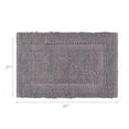 thumbnail image 3 of Jean Pierre New York Sophie Border 100% Cotton Bath Mat - Non-Slip Bath Rug - Charcoal Grey - 27" x 45", 3 of 8