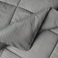 thumbnail image 3 of Sweet Home Collection 8 Pieces Gray Dobby Stripe Bed in a Bag, Queen, 3 of 7