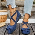 thumbnail image 6 of Domuza Womens Mary Jane Shoes Slip on Dressy Ballet Shoes for Women 2026 New Vintage Non-Slip Shoes for Casual Work Office Blue 8（EU-40）, 6 of 7