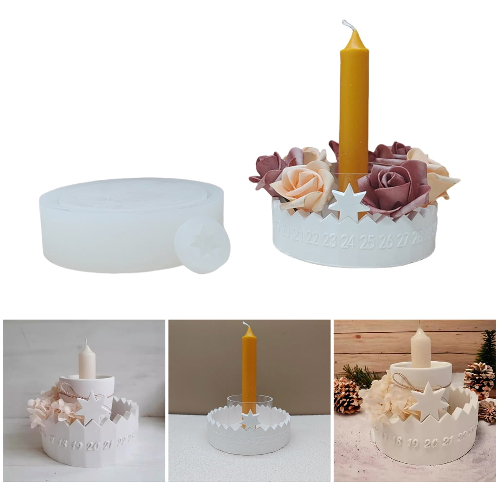 Multiple Size Calendar Sturdy Silicone Mold Set Portable Accessory for Craft Supplies Candle Making Plaster Crafting
