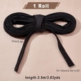 thumbnail image 2 of Cordón ajustable negro de 137,8 pulgadas para vestido de novia con espalda de velcro, ideal para reemplazar la cremallera o los botones., 2 of 9
