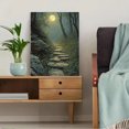 thumbnail image 5 of Qisvanset 12x16 Inch 2D Flat Framed Canvas Art, Jesus Walking Watercolor Inspirational Faith Home Religious Wall Art, 5 of 5