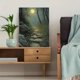 thumbnail image 5 of Qisvanset 12x16 Inch 2D Flat Framed Canvas Art, Jesus Walking Watercolor Inspirational Faith Home Religious Wall Art, 5 of 5