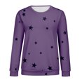 thumbnail image 6 of Bovemsi Womens Sweatshirts Women's Sports Shirt With Star Pattern Pullover Round Neck Long Sleeved Autumn Top Fall Fashion Outfits 2025 Clothes, 6 of 9