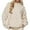 Beige, variant on fatyb Women's Fashion Hoodies Pullover Polka Printed Long Sleeve Womens Hooded Sweatshirts with Pocket