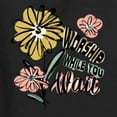 thumbnail image 6 of Wild Bobby Worship While You Wait Sunflower Pink and Yellow Inspirational/Christian Women Racerback Tank Top, Black, Small, 6 of 6